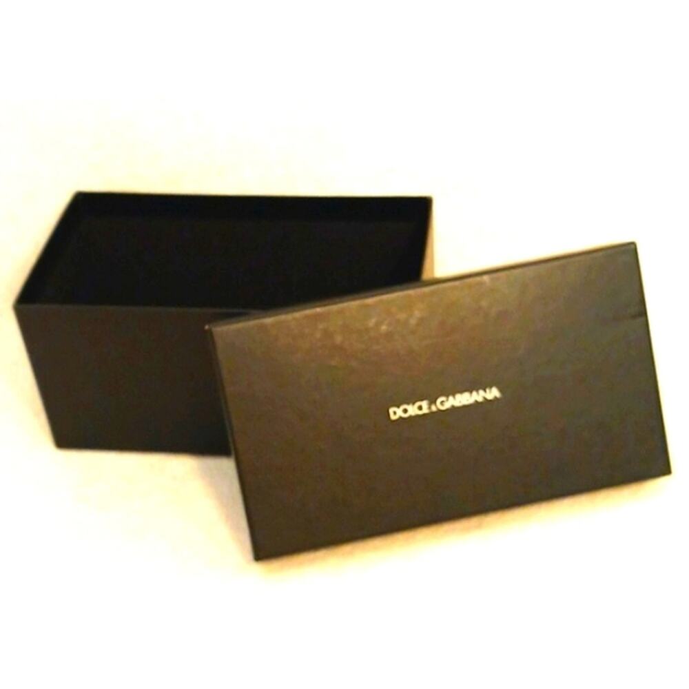 Dolce Gabbana Empty Box‎ BLACK 7" x 3.5" Container Case for Sunglasses Auth EUC